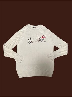 Early 90’s QUICKSILVER Knit Embroidered Crewneck Sweater